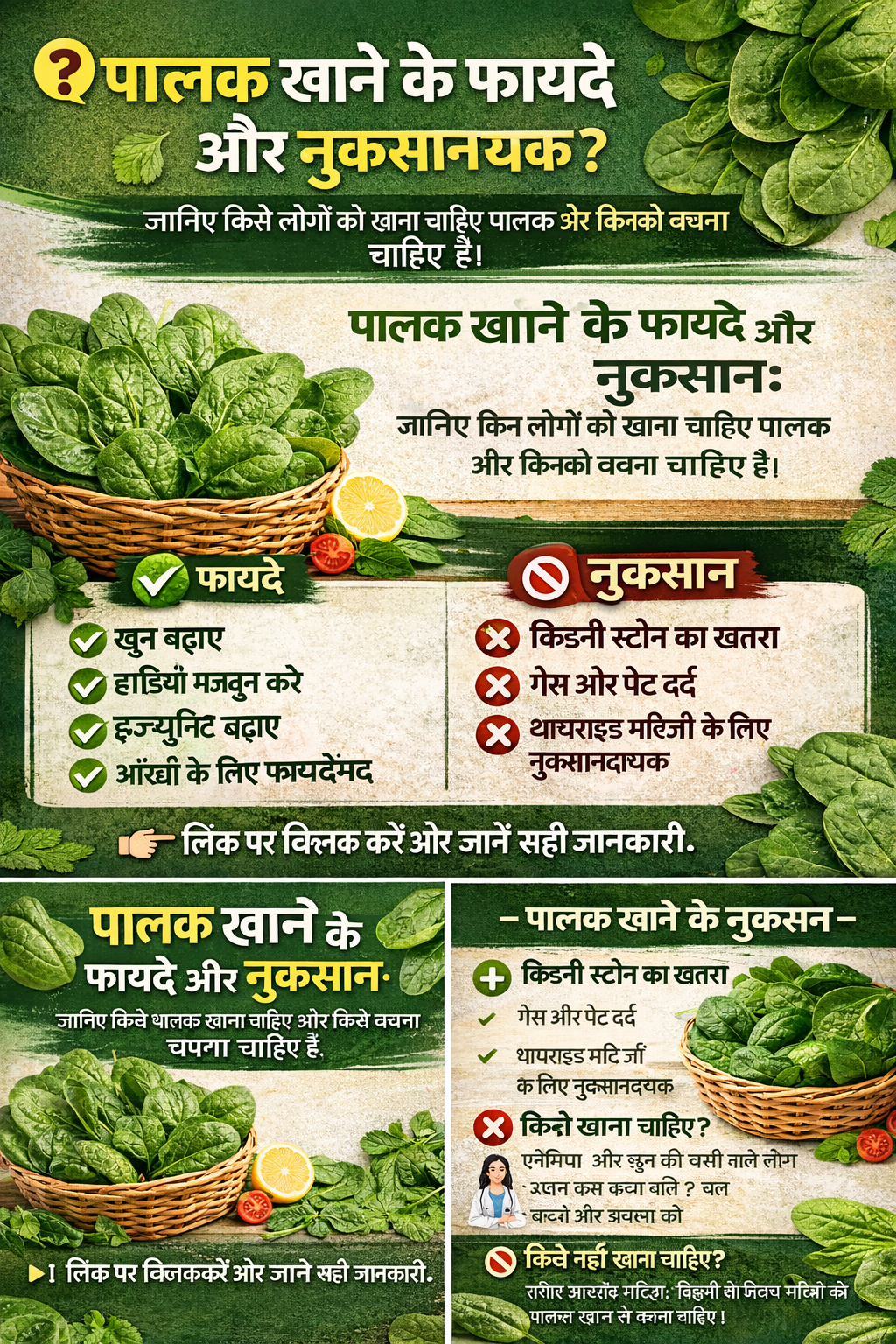 Top 6 पालक खाने के फायदे और नुकसान